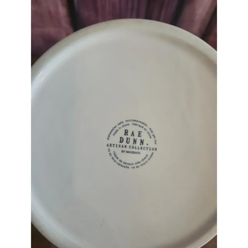 Rae Dunn Rare Canadian Maple Leaf Ceramic Dog Bowl Artisan Collection Canada 6